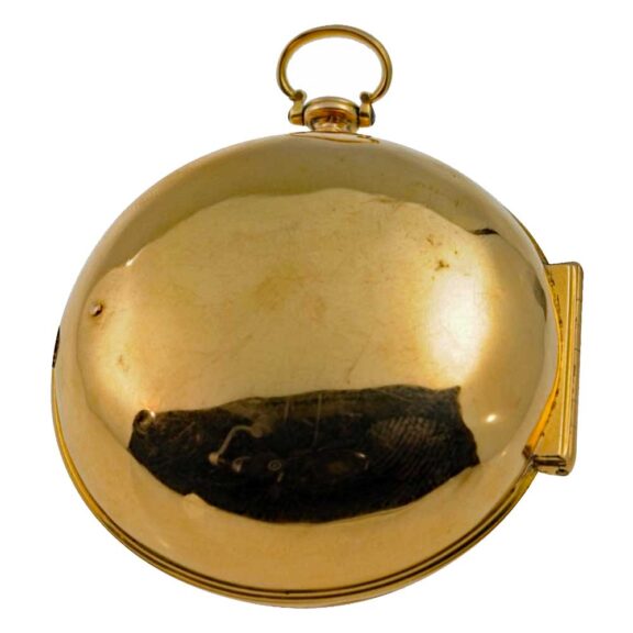 English 22k gold pair cased verge pocket watch Circa 1718 English 22k gold pair cased verge pocket watch Circa 1718
