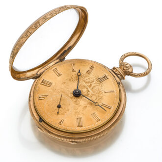 English 9K gold decorative English lever watch Circa 1825