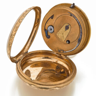 English 9K gold decorative English lever watch Circa 1825