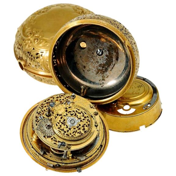 English pair cased quarter repeating verge watch Circa 1717 English pair cased quarter repeating verge watch Circa 1717