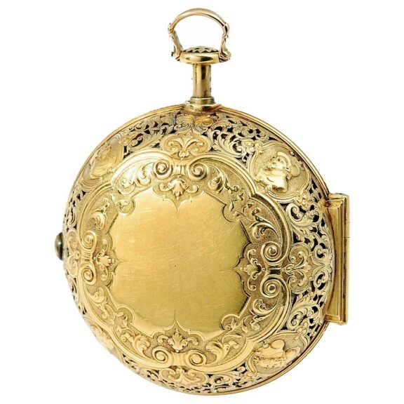 English pair cased quarter repeating verge watch Circa 1717 English pair cased quarter repeating verge watch Circa 1717