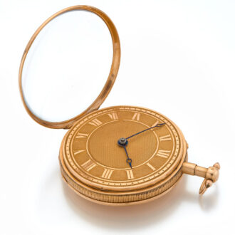 Gold Swiss quarter repeating verge pocket watch Circa 1820 Gold Swiss quarter repeating verge pocket watch Circa 1820
