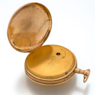 Gold Swiss quarter repeating verge pocket watch Circa 1820 Gold Swiss quarter repeating verge pocket watch Circa 1820