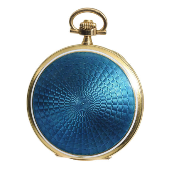Swiss gold enamel full hunting pocket watch Circa 1910 Swiss gold enamel full hunting pocket watch Circa 1910