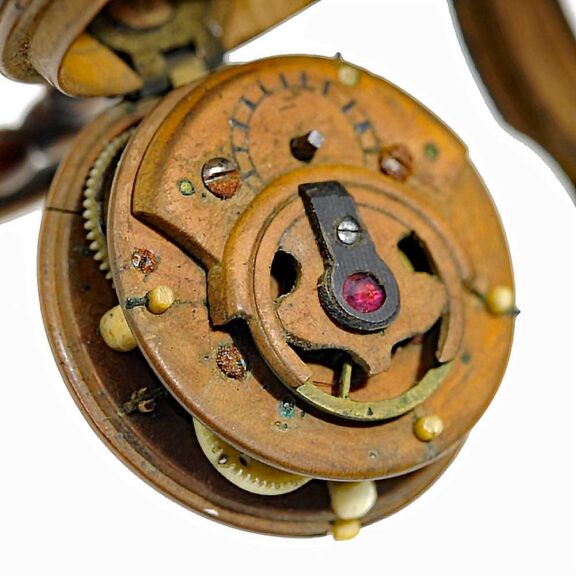 Swiss rare verge pocket watch made of wood Circa 1780 Swiss rare verge pocket watch made of wood Circa 1780