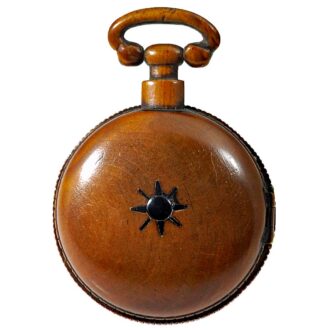 Swiss rare verge pocket watch made of wood Circa 1780