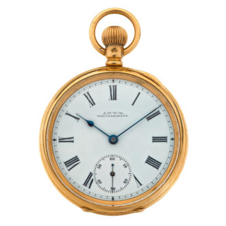 American solid 18 carat gold open faced watch Circa 1910