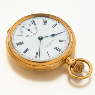 American solid 18 carat gold open faced watch Circa 1910