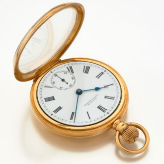American solid 18 carat gold open faced watch Circa 1910