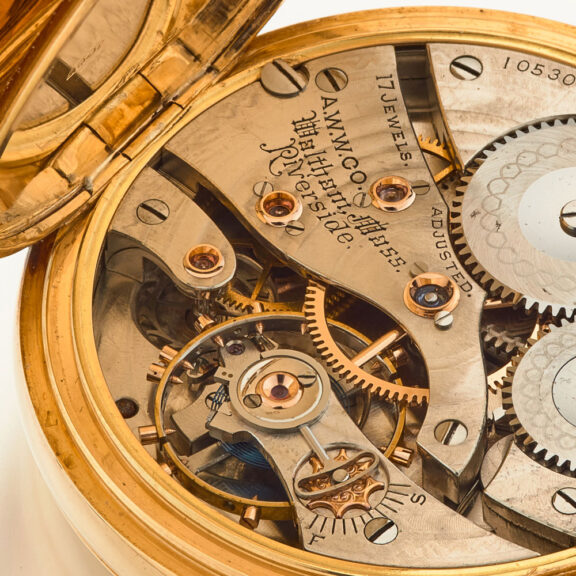 American solid 18 carat gold open faced watch Circa 1910 American solid 18 carat gold open faced watch Circa 1910