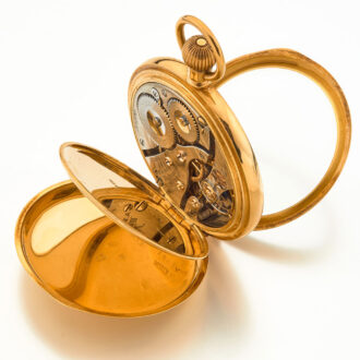 American solid 18 carat gold open faced watch Circa 1910