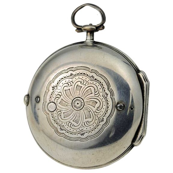 German silver pair cased verge pocket watch, circa 1800 German silver pair cased verge pocket watch, circa 1800
