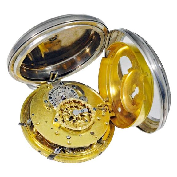 German silver pair cased verge pocket watch, circa 1800 German silver pair cased verge pocket watch, circa 1800