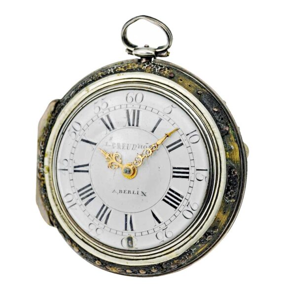 German silver pair cased verge pocket watch, circa 1800 German silver pair cased verge pocket watch, circa 1800