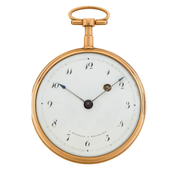 Belgian 18 carat gold hunting cased verge watch Circa 1800 Belgian 18 carat gold hunting cased verge watch Circa 1800