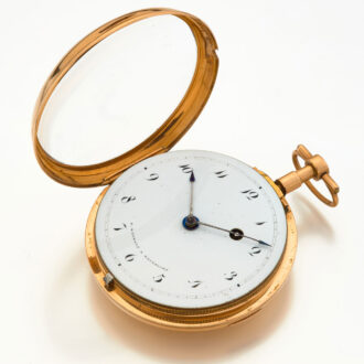 Belgian 18 carat gold hunting cased verge watch Circa 1800