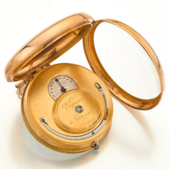 Belgian 18 carat gold hunting cased verge watch Circa 1800
