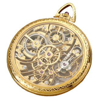 Exquisite Swiss gold skeletonized pocket watch Circa 1978 Exquisite Swiss gold skeletonized pocket watch Circa 1978