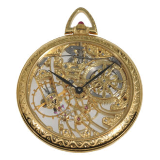 Exquisite Swiss gold skeletonized pocket watch Circa 1978 Exquisite Swiss gold skeletonized pocket watch Circa 1978