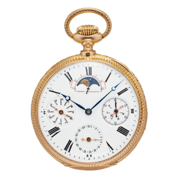 Swiss gold historical perpetual calendar watch Circa 1868-1870