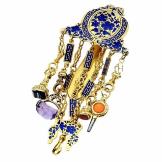 English gold quarter repeater with chatelaine Circa 1766