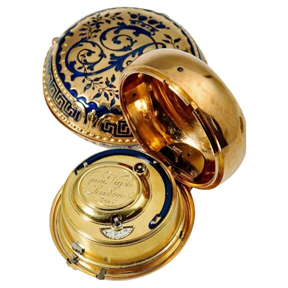 English gold quarter repeater with chatelaine Circa 1766 English gold quarter repeater with chatelaine Circa 1766