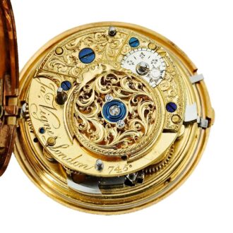 English gold quarter repeater with chatelaine Circa 1766