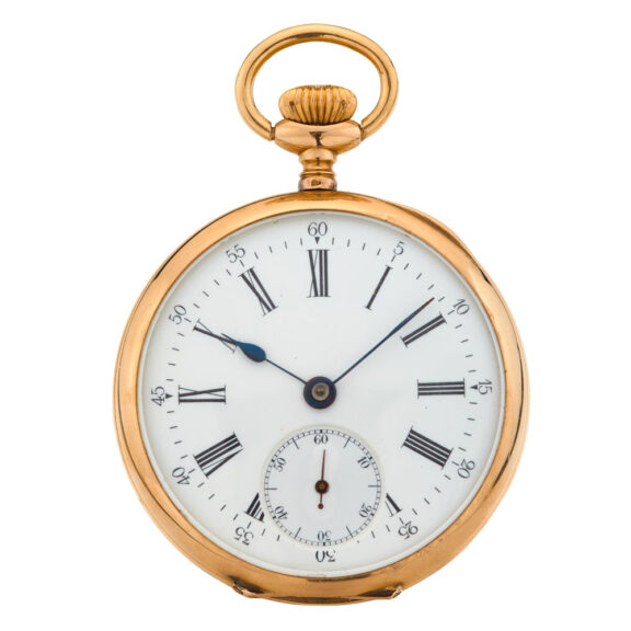 Fine Swiss 14k gold engraved lever pocket watch Circa 1900 Fine Swiss 14k gold engraved lever pocket watch Circa 1900