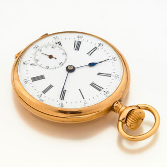 Fine Swiss 14k gold engraved lever pocket watch Circa 1900