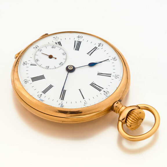Fine Swiss 14k gold engraved lever pocket watch Circa 1900 Fine Swiss 14k gold engraved lever pocket watch Circa 1900