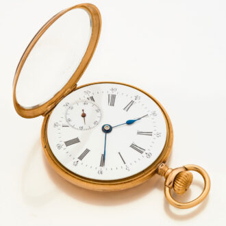 Fine Swiss 14k gold engraved lever pocket watch Circa 1900
