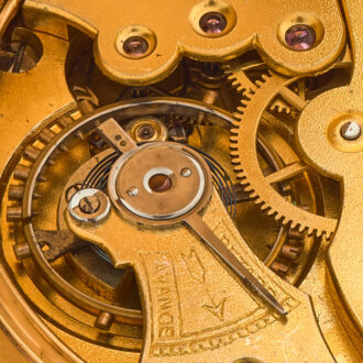 Fine Swiss 14k gold engraved lever pocket watch Circa 1900