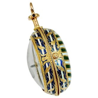 English 20k gold and enamel quarter repeater Circa 1749