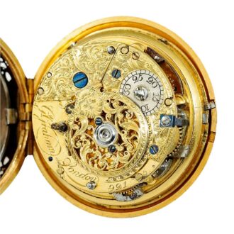 English 20k gold and enamel quarter repeater Circa 1749