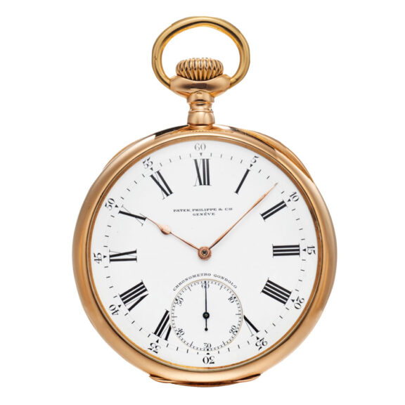 Swiss 18 carat rose gold Chronometro Gondolo Circa 1907