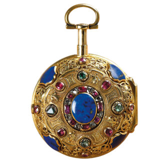 Fine gold verge with Queen Anne’s Coat of Arms Circa 1700