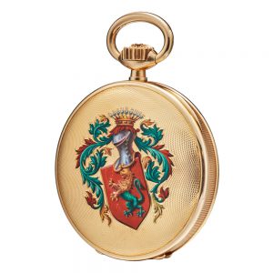 Swiss 18k gold lever watch with quarter repeater Circa 1886