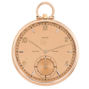 Swiss ‘Prince Royal’ monochrome pink gold dress watch Circa 1940