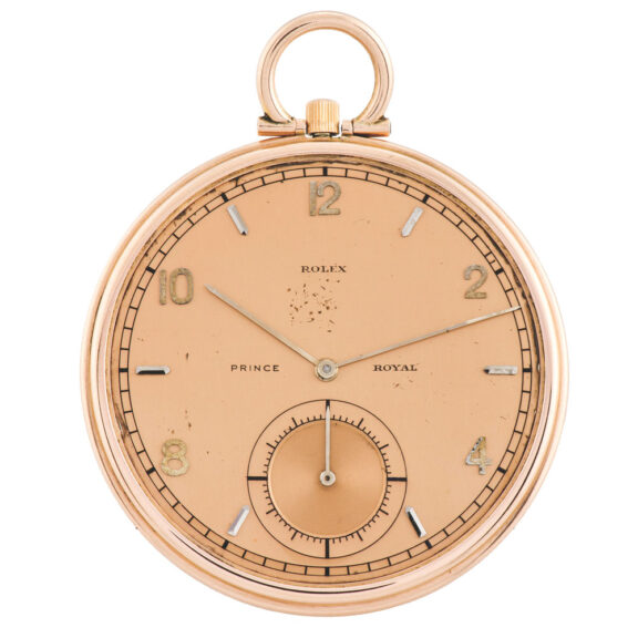 Swiss ‘Prince Royal’ monochrome pink gold dress watch Circa 1940