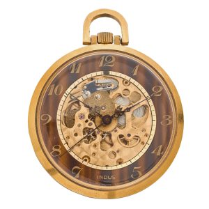 Swiss gilt watch with a skeletonized movement Circa 1970