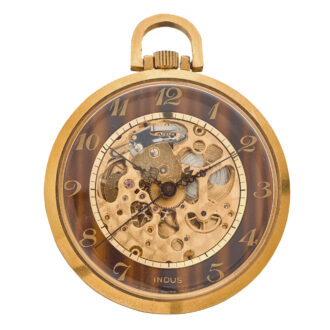 Swiss gilt watch with a skeletonized movement Circa 1970