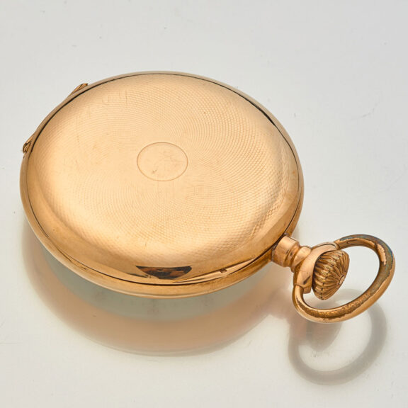 Fine American 14 carat gold open faced watch Circa 1900 Fine American 14 carat gold open faced watch Circa 1900