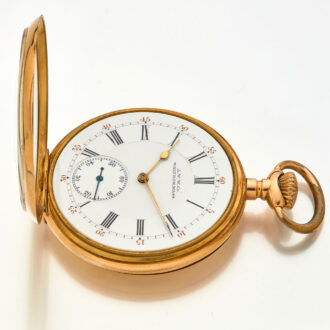 Fine American 14 carat gold open faced watch Circa 1900