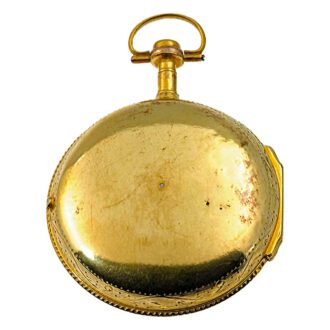 French fire gilded hour repeating pocket watch Circa 1780 French fire gilded hour repeating pocket watch Circa 1780
