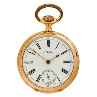 American 14 carat gold lever watch by Waltham Circa 1890
