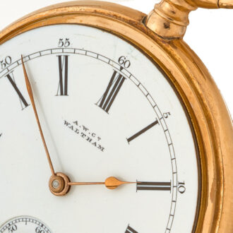 American 14 carat gold lever watch by Waltham Circa 1890