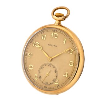 Swiss 14k gold engine turned lever pocket watch Circa 1925