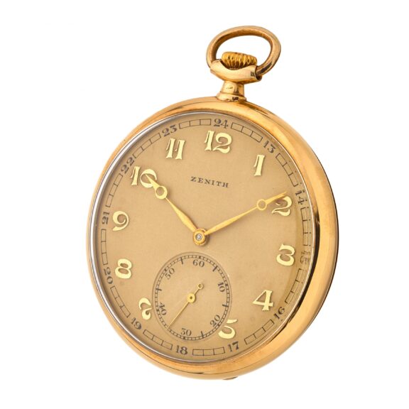 Swiss 14k gold engine turned lever pocket watch Circa 1925