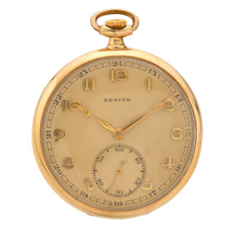 Swiss 14k gold engine turned lever pocket watch Circa 1925