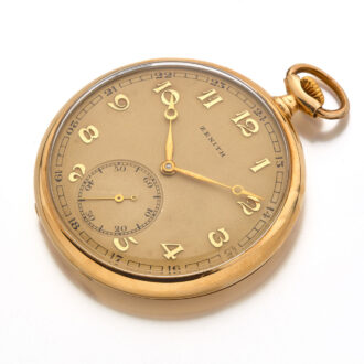 Swiss 14k gold engine turned lever pocket watch Circa 1925